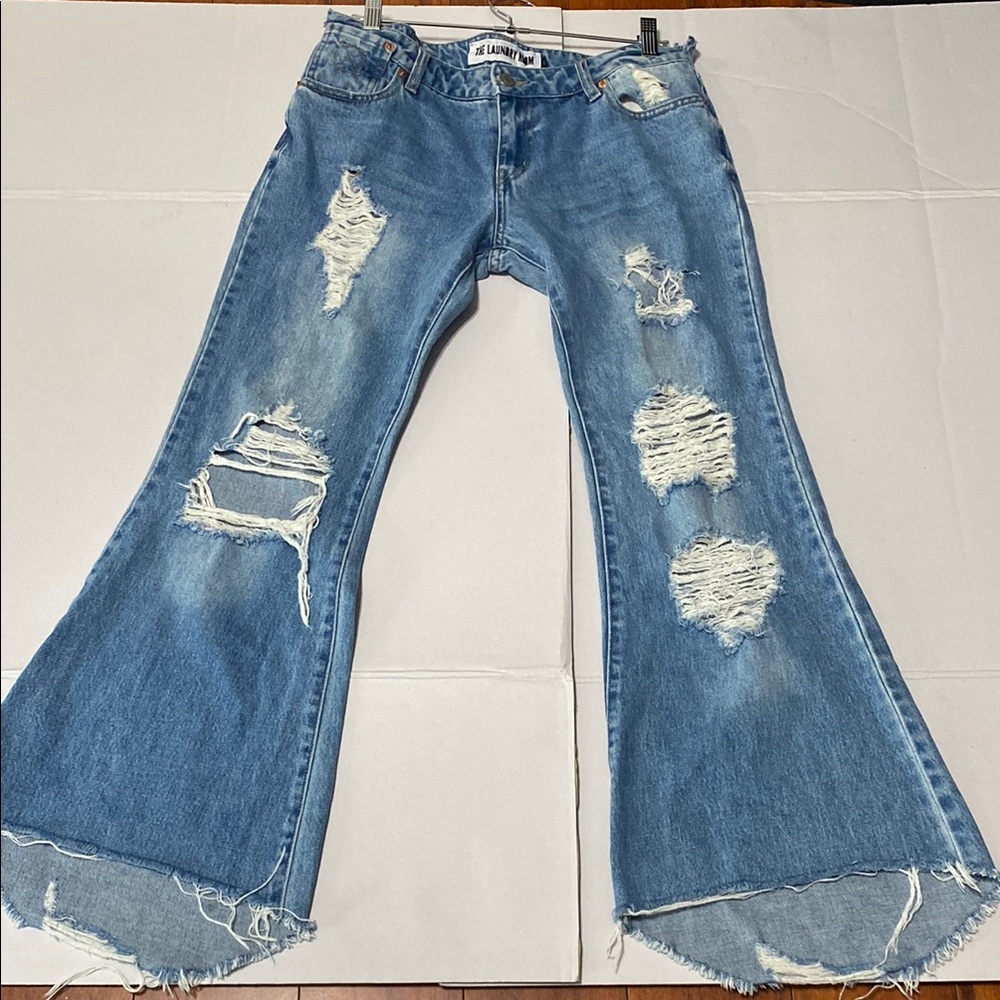 The Laundry Room bell Bottom Flare Distressed.